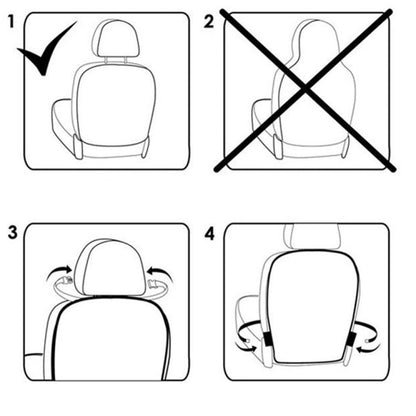 2 PCS Car Seat Back Cover Protector for Kids Kick Mat Car Seat Covers Automobile Kicking Mat, Car Seat Back Cover Protector