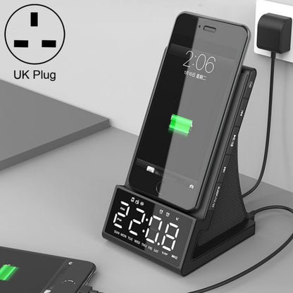 X7 Multifunctional Wireless Charging Bluetooth Speaker with Alarm Clock & Radio & Remote Control, US Plug, UK Plug, EU Plug, AU Plug