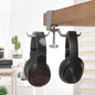 Universal Metal Headphone Double Bracket Headphone Hanger Desktop Lock Clip Headphone Display Shelf, Black, Silver