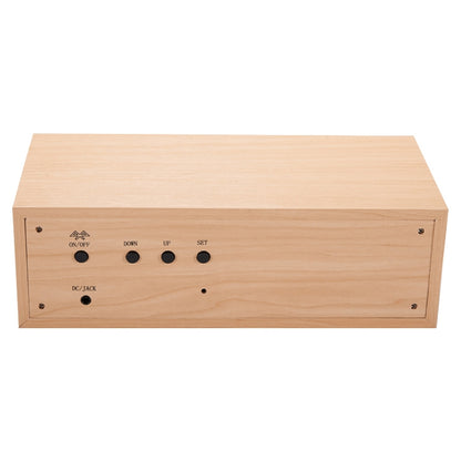 Wooden Clock Bluetooth Speaker, Bluetooth Audio Quality, Charging Humidity Speaker Black Wood, Charging Humidity Speaker Log