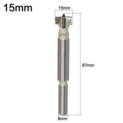 Woodworking Drill Bit Hole Opener Round Lengthened Wooden Door Drill, 15mm, 16mm, 18mm, 20mm, 22mm, 25mm, 28mm, 30mm, 32mm, 35mm, 38mm, 40mm, 45mm, 48mm, 50mm, 53mm, 55mm, 60mm