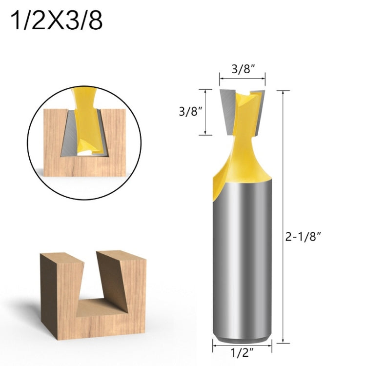 1/2 Handle Dovetail Cutter Wood Engraving Small Milling Cutter, Specification: