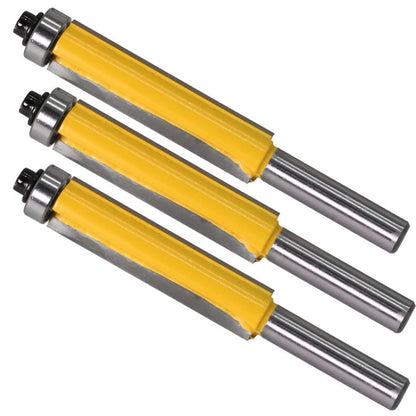 8-Handle Extended Trimming Cutter With Bearing Woodworking Line Milling Cutter, Specification:, 8x1/2x50.8mm, 8x1/2x63.5mm, 8x1/2x76.2mm, 3 PCS/Set