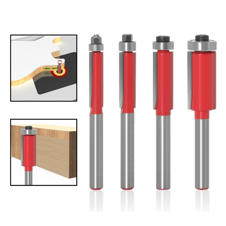 Woodworking Engraving Milling Cutter Trimming Machine Alloy Cutter Head, Model: 6mm Handle 4PCS/Set, 1/4x1/4mm, 1/4x5/16mm, 1/4x3/8mm, 1/4x1/2mm, 1/4mm Handle 4PCS/Set, 6x1/4mm, 6x5/16mm, 6x3/8mm, 6x1/2mm, 6mm Handle 4PCS/Set
