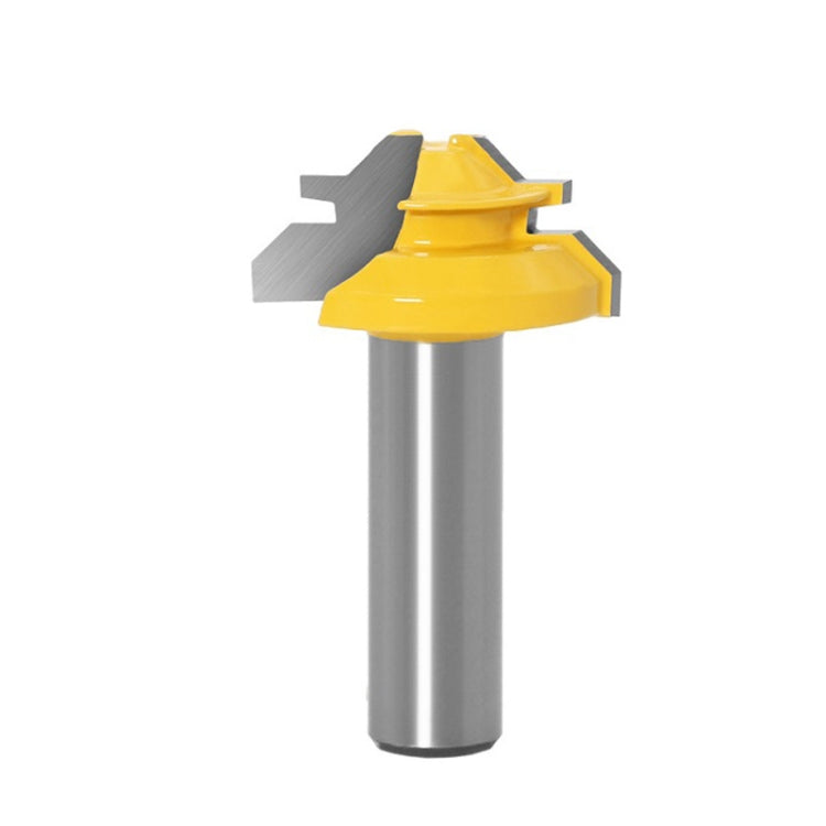 Woodworking Engraving Machine Milling Cutter 45 Degree Jointing Knife, 1/2x1-3/8mm, 1/2x2mm, 1/2x2-3/4mm, 12x1-3/8mm, 12x2mm, 12x2-3/4mm, 1/2mm Handle 3PCS/Set, 12mm Handle 3PCS/Set