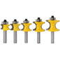 8-Shank Bearing Positive Semicircular Cutter Engraving Machine Woodworking Cutter, No. 1, No. 2, No. 3, No. 4, No. 5, 5 PCS/Set