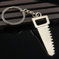 10 PCS Tool Metal Keychain Car Key Ring Pendant, H-540 Activity Wrench, H-389 Hex Wrench, H-391 Glossy Ax, H-388 Thread Ax, H-395 Double Head Wrench, H-405 Double Row Saw, H-402 Hand Saw, H-541 Crooked Nose Pliers, H-399 Pliers, X-396 Vise, H-556 Shove...