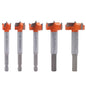 5 PCS / Set Woodworking Hole Opener Hinge Stone Cream Board Wood Take-Hole Door Window With Collar Woodworking Flat Drill Bit