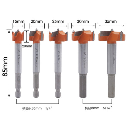 5 PCS / Set Woodworking Hole Opener Hinge Stone Cream Board Wood Take-Hole Door Window With Collar Woodworking Flat Drill Bit