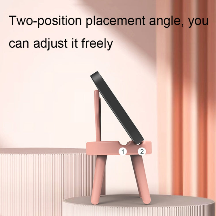 Cartoon Chair Shape Desktop Mobile Phone Holder Cute Mini Universal Phone Rack