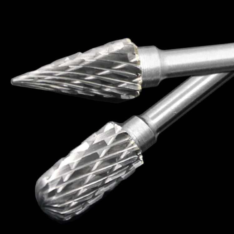 10 PCS / Set Hard Alloy Tungsten Steel Grinding Head Double Pattern Rotating Milling Cutter Head Root Carving Knife, Style: