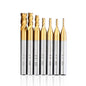 High-Speed Steel And Aluminum End Face Milling Cutter With Straight Shank Titanium-Plated Milling Cutter, 7 PCS/Set, 10 PCS/Set, 11 PCS/Set