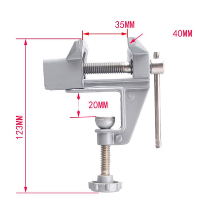 5893 Portable Mini Aluminum Alloy Table Pliers Bench Vise Manual DIY Tool