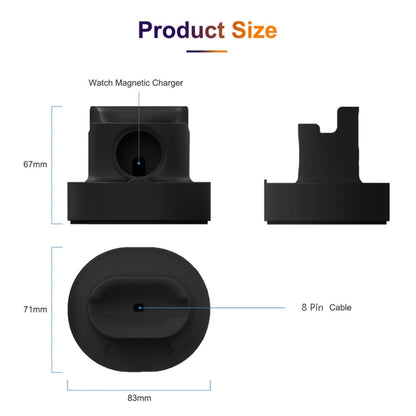 2 In 1 Smart Watch Charging Bracket Desktop Silicone Watch Charging Stand For Apple Watch