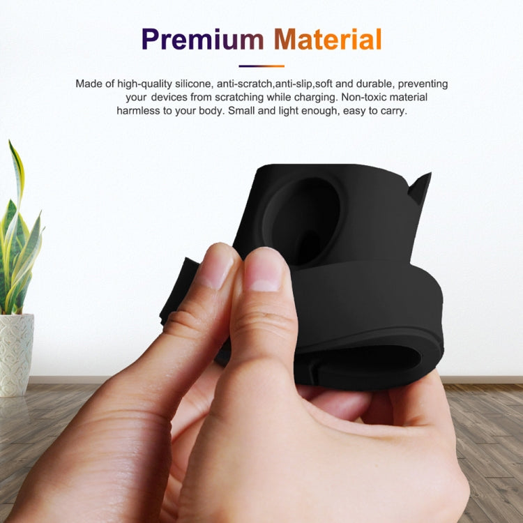 2 In 1 Smart Watch Charging Bracket Desktop Silicone Watch Charging Stand For Apple Watch