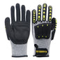 ROTOSAFETY RZT-HFZ20 Shock-Proof Anti-Smashing Anti-Cutting Anti-Collision Gloves TPR Mechanical Maintenance Fire Rescue Miners Mining Anti-Stab Gloves, M, L, XL