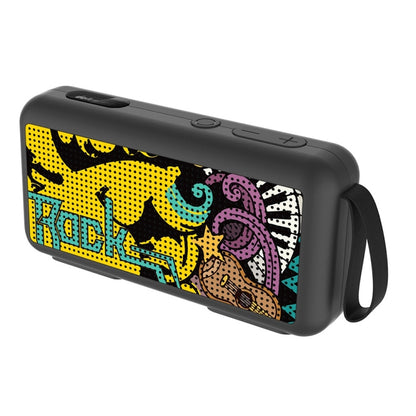 DoRealMe F0 TWS Mini Graffiti Bluetooth Speaker Support FM / TF Card, White, Black, Red, Black Graffiti, White Graffiti, Red Graffiti