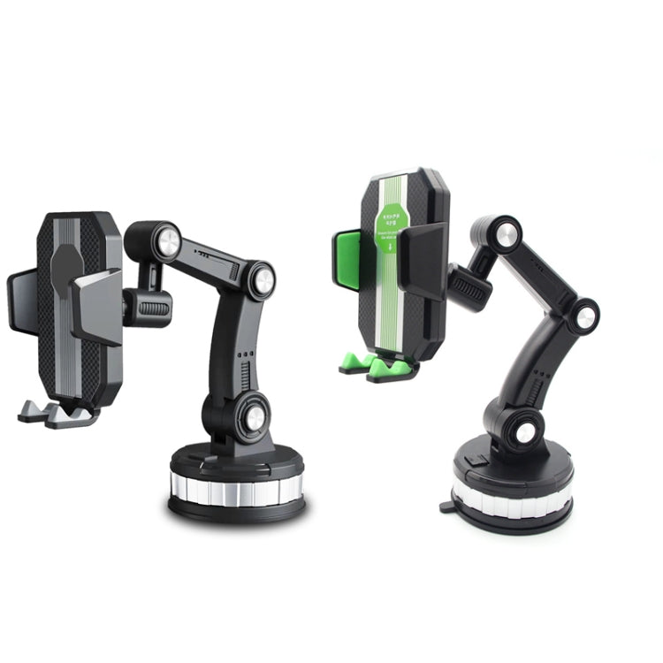 X-0566 Big Suction Cup Car Phone Holder Center Console Phone Holder, X-0566 Black Gray, X-0566 Black Green