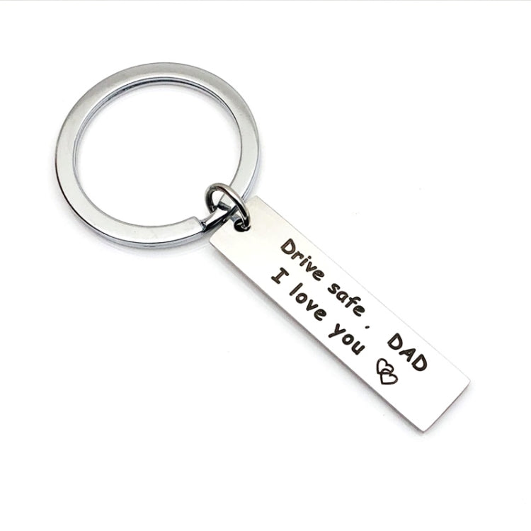 10 PCS C1010 Drive Safe Stainless Steel Tag Keychain, 10x40mm