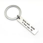 10 PCS C1010 Drive Safe Stainless Steel Tag Keychain, 10x40mm