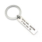 10 PCS C1010 Drive Safe Stainless Steel Tag Keychain, 10x40mm