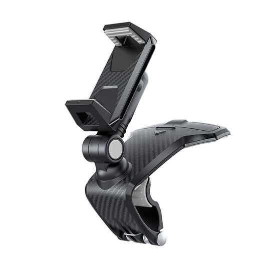 YF011 Car Central Control Instrument Panel Mobile Phone Bracket With Number Plate, Black Gray, Black Green
