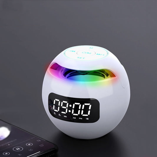 ZXL-G90 Portable Colorful Ball Bluetooth Speaker, Style:, Sensor Version (White), Sensor Version (Pink), Clock Version (White), Sensor Version (Black), Clock Version (Black), Clock Version (Pink)
