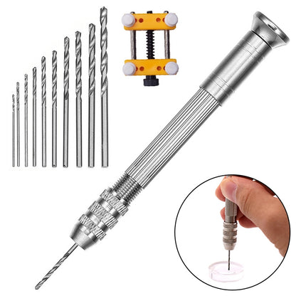 Drill Aluminum Slloy Hand Drill Punch, Drill, Steel Pick, Double-ended Steel Pick, Steel Pick + 10 Drills, Double-ended Steel Pick + 10 Drills, Hand Twist Drill, Steel Pick + Holder + 10 Drills, Double-ended Steel Pick + Holder + 10 Drills�������������...