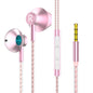 TS5000 3.5mm Metal Subwoofer Wired Earphone, Pink, Red, Black, Silver Gray