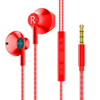 TS5000 3.5mm Metal Subwoofer Wired Earphone, Pink, Red, Black, Silver Gray