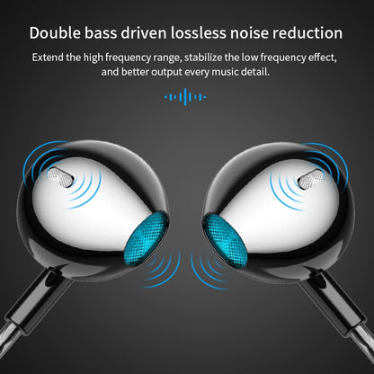 TS5000 3.5mm Metal Subwoofer Wired Earphone, Pink, Red, Black, Silver Gray
