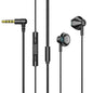 TS6800 3.5mm Metal Elbow Noise Cancelling Wired Game Earphone, Red, Green, Black, Silver Gray