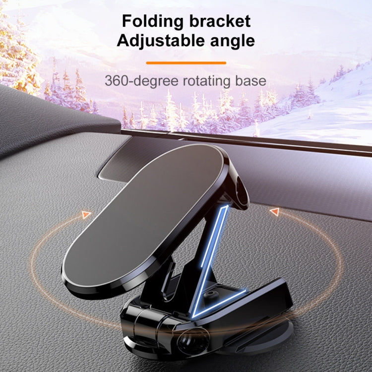 Vehicle Bracket Magnetic Navigation Bracket, Folding Black, Folding Silve