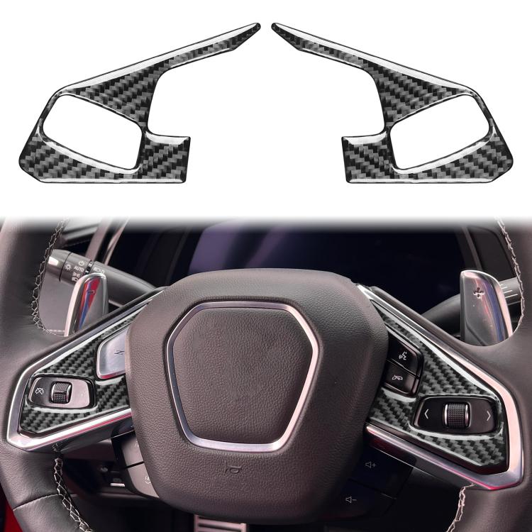 For Chevrolet Corvette C8 2pcs /Set Steering Wheel Button Frame Sticker