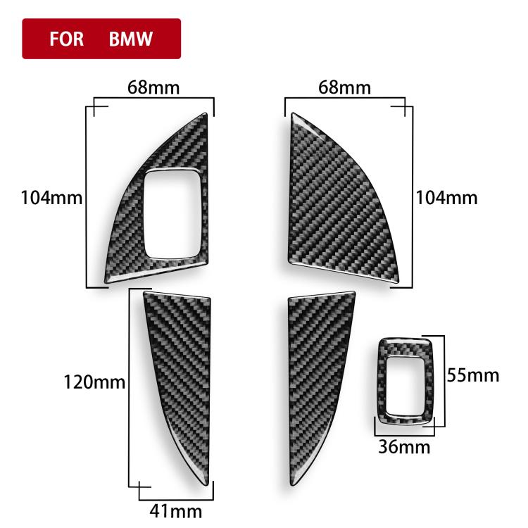 For BMW X1 F48/X2 F39 5pcs /Set Left-Hand Drive Front Rear Door Storage Box Panel Stickers, Left-Hand Drive