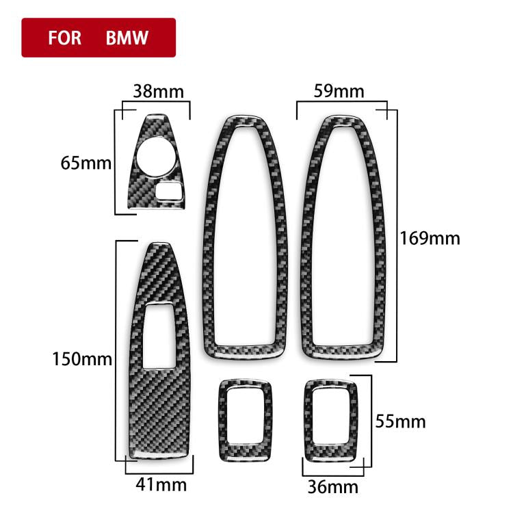 For BMW X1 F48/X2 F39 6pcs /Set Door Lift Stickers Without Small Holes, Without Holes