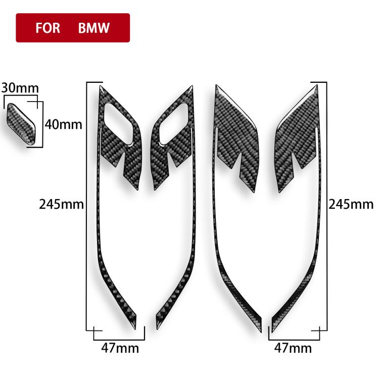 For BMW X1 F48/X2 F39 5pcs /Set Right-Hand Drive Door Handle Frame Sticker, Right-Hand Drive