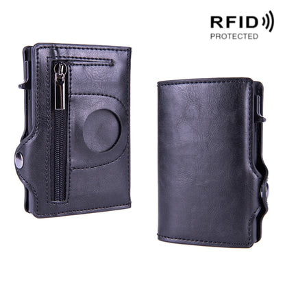 X-85 RFID Multi-compartment Card Holder For Airtag, Black, Apricot, Carbon Fiber