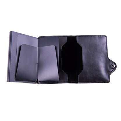 X-85 RFID Multi-compartment Card Holder For Airtag, Black, Apricot, Carbon Fiber