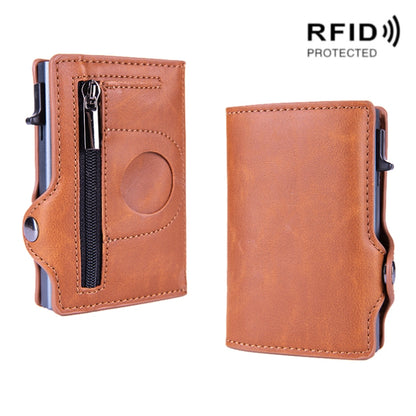 X-85 RFID Multi-compartment Card Holder For Airtag, Black, Apricot, Carbon Fiber