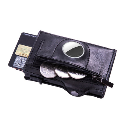 X-85 RFID Multi-compartment Card Holder For Airtag, Black, Apricot, Carbon Fiber