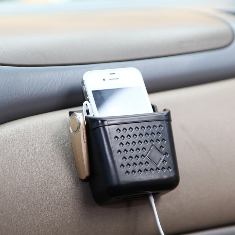 Vehicle Adhesive Mobile Phone Stand Card Cigarette Storage Box, DM-004 Beige, DM-005 Black