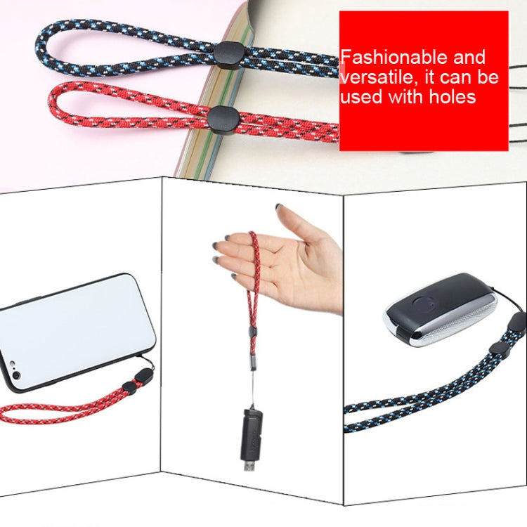 10 PCS Adjustable Mobile Phone Lanyard Short Type Lanyard Wrist Anti-lost Lanyard, Jacquard Green, Jacquard Blue, Jacquard Red, Black