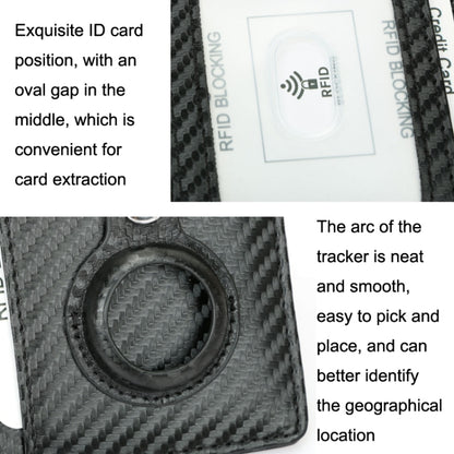 TQ-319 Anti-Theft Anti-Lost Tracker Leather Card Holder For AirTag, Style:, Carbon Fiber (Black), Carbon Fiber (Brown), Flat Pattern (Black), Flat Pattern (Brown), Leather Flat Pattern (Black)
