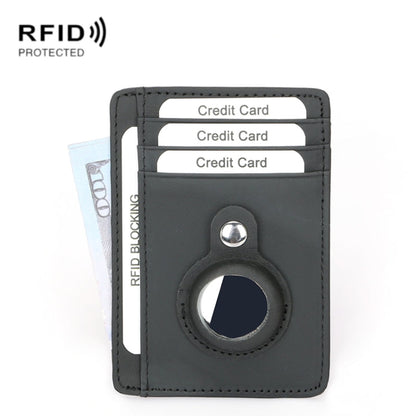 TQ-319 Anti-Theft Anti-Lost Tracker Leather Card Holder For AirTag, Style:, Carbon Fiber (Black), Carbon Fiber (Brown), Flat Pattern (Black), Flat Pattern (Brown), Leather Flat Pattern (Black)