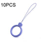 10 PCS Silicone Ring Mobile Phone Lanyard Water Bottle Anti-fall Pendant, Midnight Blue, Clove Purple, Vitality Red, Lemon Yellow, Classic Black, Matcha Green, Sand Pink, Lavender Gray, Dark Night Green, White, Tea Red, Coral Orange