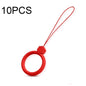 10 PCS Silicone Ring Mobile Phone Lanyard Water Bottle Anti-fall Pendant, Midnight Blue, Clove Purple, Vitality Red, Lemon Yellow, Classic Black, Matcha Green, Sand Pink, Lavender Gray, Dark Night Green, White, Tea Red, Coral Orange