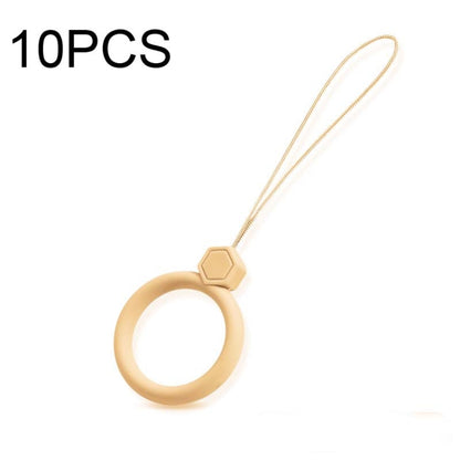 10 PCS Silicone Ring Mobile Phone Lanyard Water Bottle Anti-fall Pendant, Midnight Blue, Clove Purple, Vitality Red, Lemon Yellow, Classic Black, Matcha Green, Sand Pink, Lavender Gray, Dark Night Green, White, Tea Red, Coral Orange