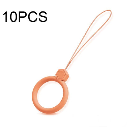 10 PCS Silicone Ring Mobile Phone Lanyard Water Bottle Anti-fall Pendant, Midnight Blue, Clove Purple, Vitality Red, Lemon Yellow, Classic Black, Matcha Green, Sand Pink, Lavender Gray, Dark Night Green, White, Tea Red, Coral Orange