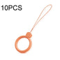 10 PCS Silicone Ring Mobile Phone Lanyard Water Bottle Anti-fall Pendant, Midnight Blue, Clove Purple, Vitality Red, Lemon Yellow, Classic Black, Matcha Green, Sand Pink, Lavender Gray, Dark Night Green, White, Tea Red, Coral Orange
